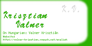 krisztian valner business card