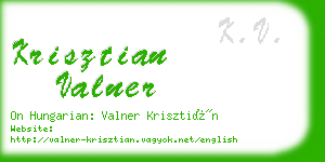 krisztian valner business card